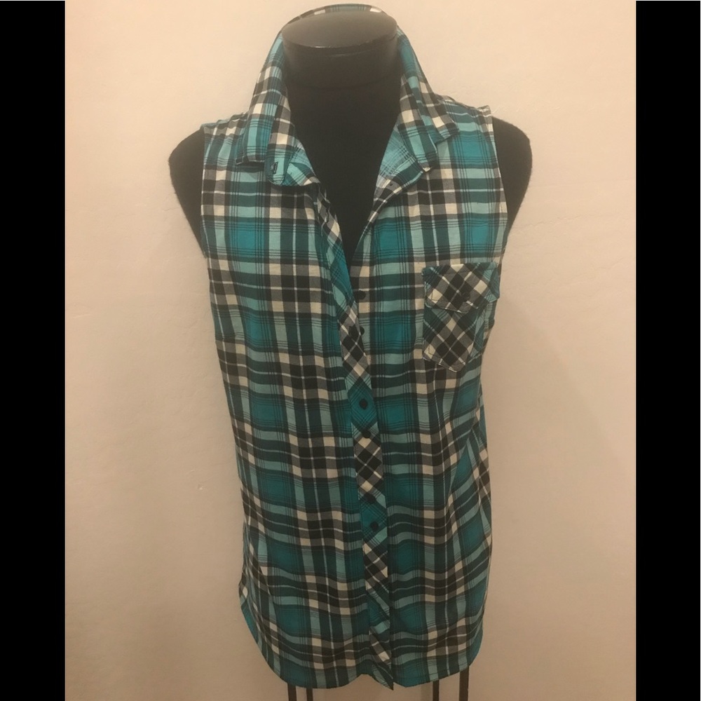 NEW Plaid LOVE POTION SzXL TUNIC SHIRT
